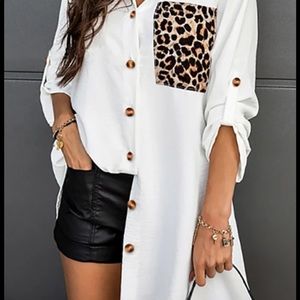Cheetah pocket blouse/dress
